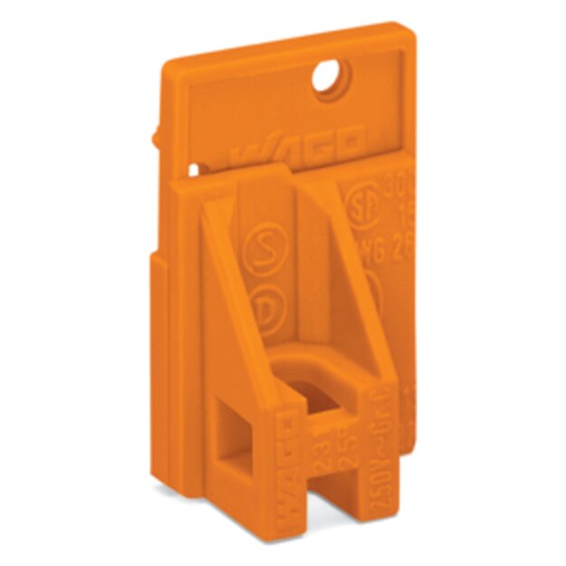 Wago 741-916 Abschlussplatte anrastbar Orange