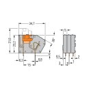 Wago 742-101 Anreihbare Leiterplattenklemme Grau