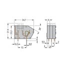 Wago 742-111 Anreihbare Leiterplattenklemme Grau