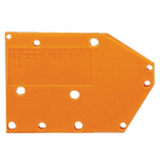 Wago 742-600 Abschlussplatte anrastbar Orange