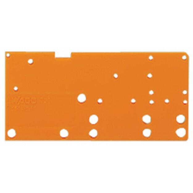 Wago 742-651 Abschlussplatte anrastbar Orange