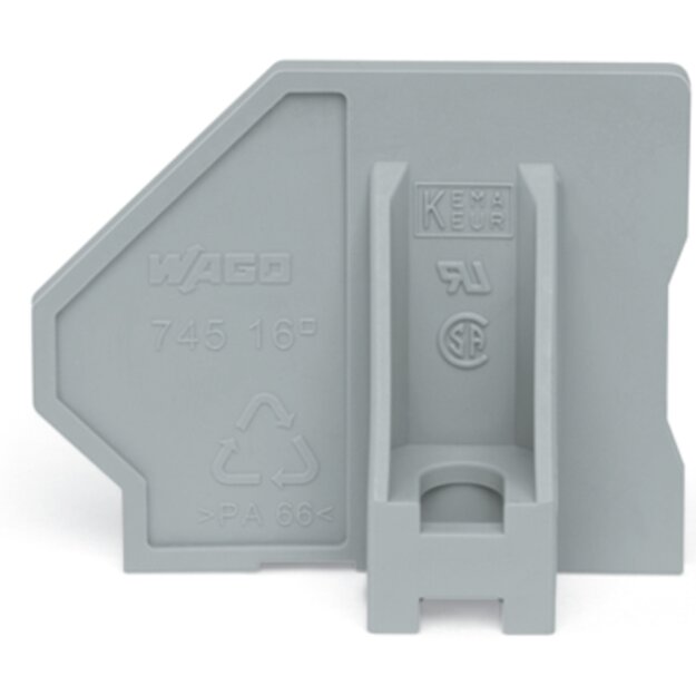 Wago 745-545 Endplatte grau Grau