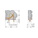 Wago 745-831 Anreihbare Leiterplattenklemme