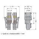 Wago 769-102/021-000 1-Leiter-Federleiste Grau
