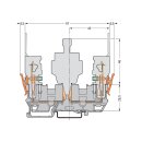 Wago 769-161 2-Pin-Basisklemme Grau