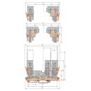 Wago 769-201 4-Pin-Basisklemme Grau