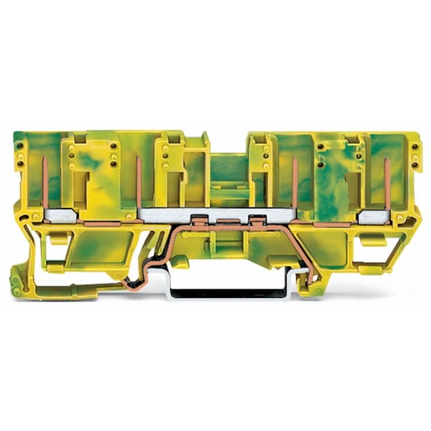 Wago 769-207 4-Pin-PE-Basisklemme Grün/gelb