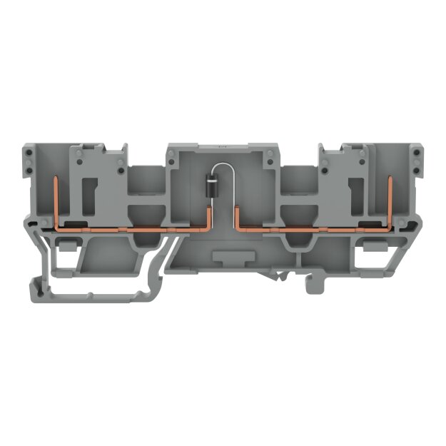 Wago 769-208/281-410 2-Pin-Bauelement-Basisklemme Grau