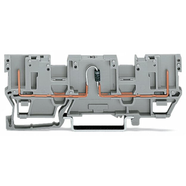 Wago 769-208/281-411 2-Pin-Bauelement-Basisklemme Grau