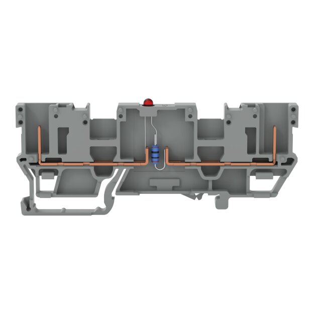 Wago 769-209/281-413 2-Pin-Bauelement-Basisklemme Grau