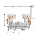 Wago 769-209/281-413 2-Pin-Bauelement-Basisklemme Grau