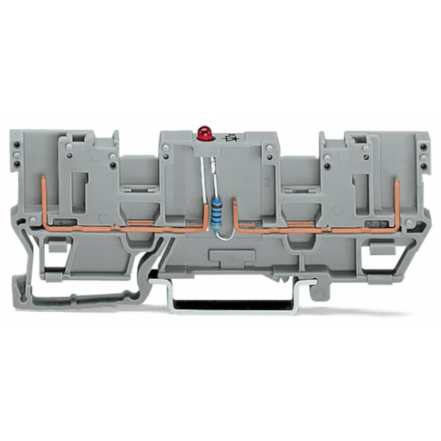 Wago 769-209/281-434 2-Pin-Bauelement-Basisklemme Grau