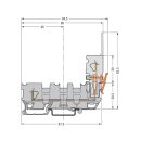 Wago 769-214 1-Leiter/1Pin Trennbasisklemme Grau