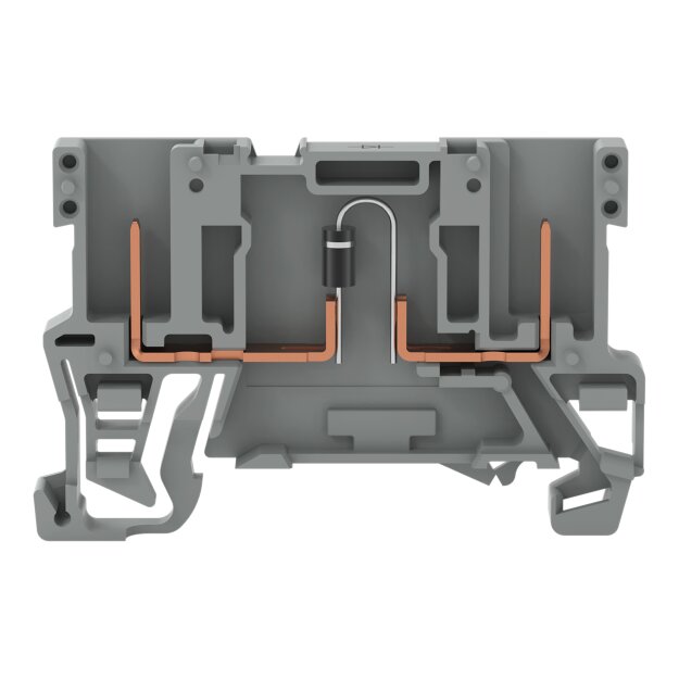 Wago 769-228/281-410 2-Pin-Bauelement-Basisklemme Grau