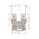 Wago 769-229/281-413 2-Pin-Bauelement-Basisklemme Grau
