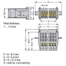 Wago 769-608/005-000 1-Leiter-Stiftleiste Grau