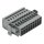 Wago 769-609/004-000 1-Leiter-Stiftleiste Grau