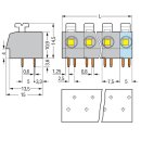 Wago 804-302 Leiterplattenklemme Grau