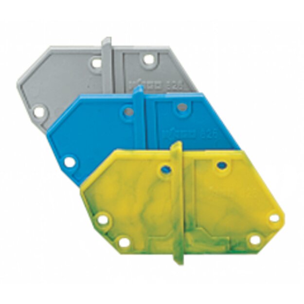 Wago 826-158/000-006 Abschlussplatte anrastbar Blau