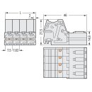 Wago 831-3204 1-Leiter-Stiftleiste Grau