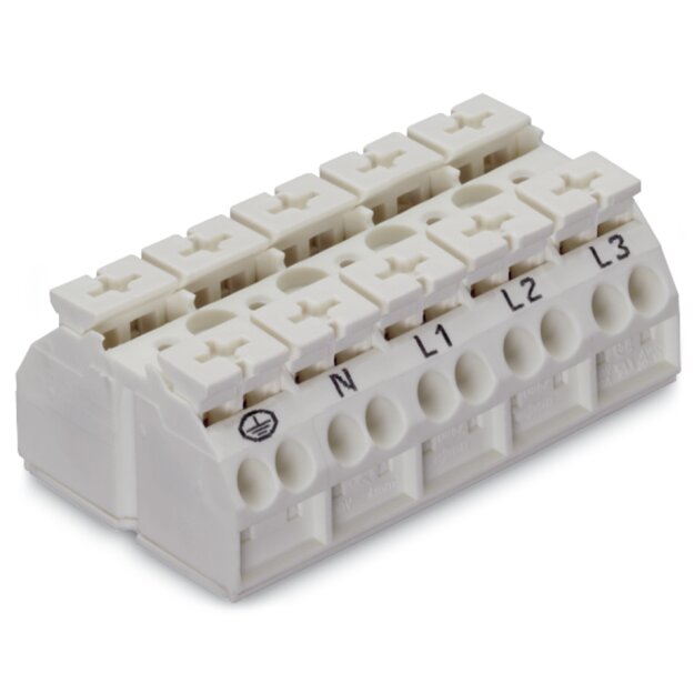 Wago 862-1625/999-950 4-Leiter-Geräteanschlussklemme Weiß