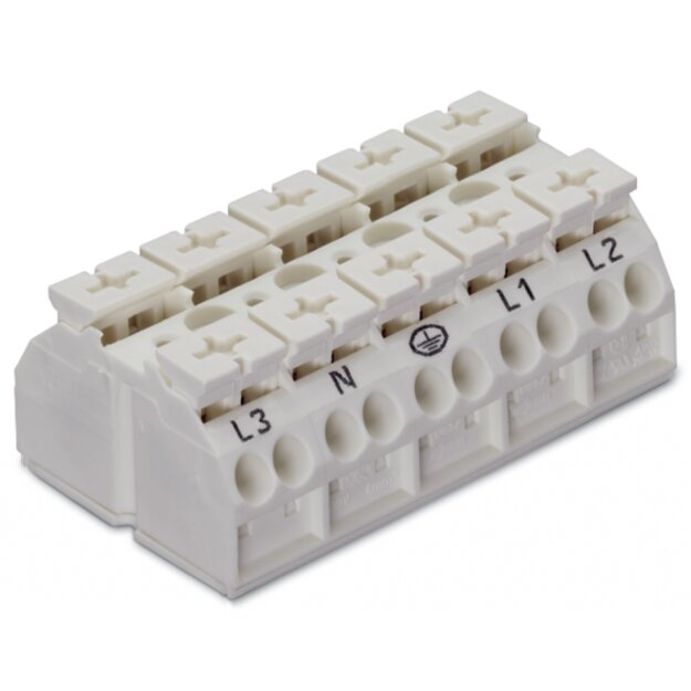 Wago 862-2625 4-Leiter-Geräteanschlussklemme Weiß