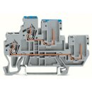 Wago 870-103 1Leiter/1Pin Doppelstockklemme Grau