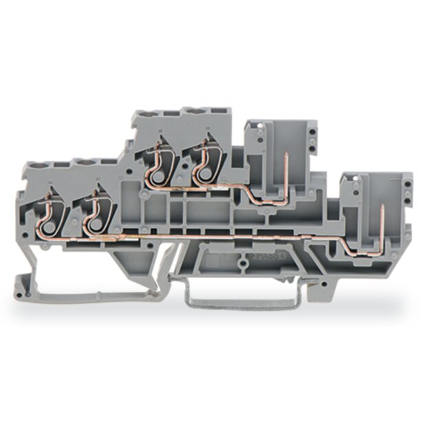 Wago 870-1138 4-Leiter2Pin Doppelstockklemme Grau