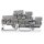Wago 870-1138 4-Leiter2Pin Doppelstockklemme Grau