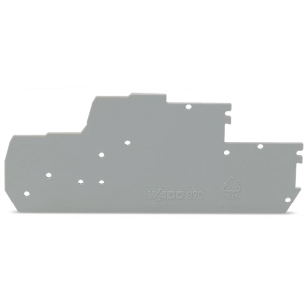 Wago 870-1148 Abschluss- und Zwischenplatte Grau