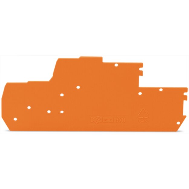 Wago 870-1149 Abschluss- und Zwischenplatte Orange