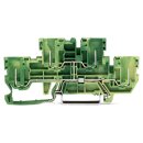 Wago 870-157 4-Pin-Doppelstock-Basisklemme Grün/gelb