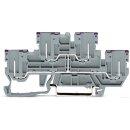 Wago 870-158 4-Pin-Doppelstock-Basisklemme Grau
