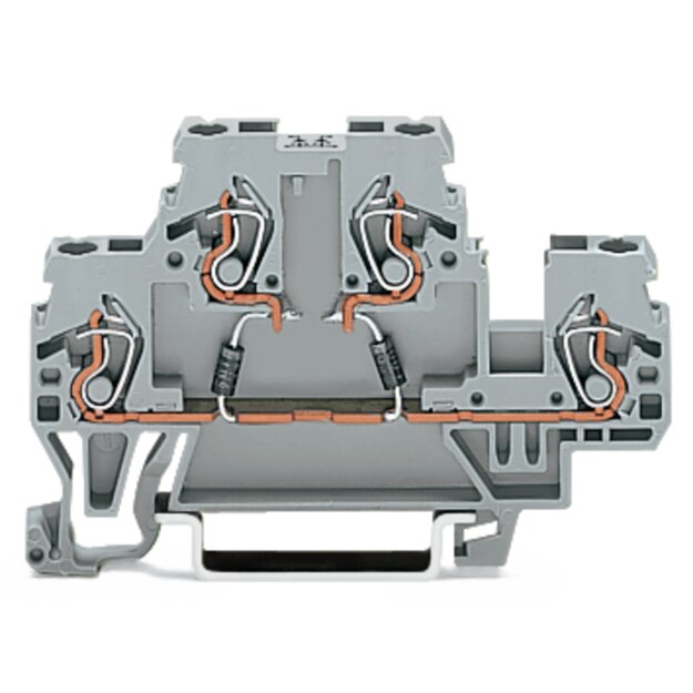 Wago 870-542/281-487 Bauelementklemme Grau