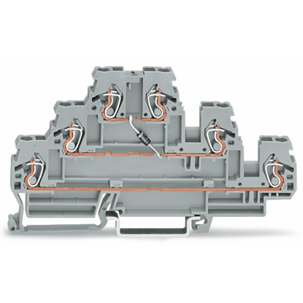 Wago 870-590/281-410 Bauelementklemme Grau