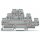 Wago 870-590/281-410 Bauelementklemme Grau