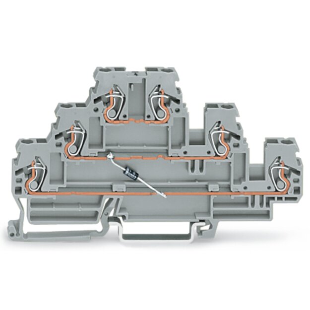 Wago 870-590/281-675 Bauelementklemme Grau