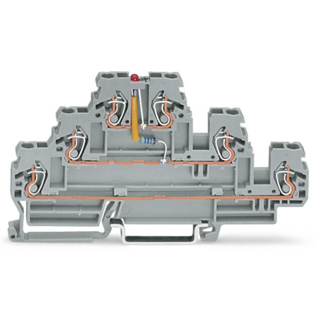 Wago 870-593/281-434 Bauelementklemme Grau