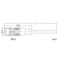 Wago 756-1201/060-200 ETHERNET-Leitung M12D-Stecker Grün