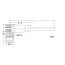 Wago 756-1202/060-020 ETHERNET-Leitung M12D-Stecker Grün
