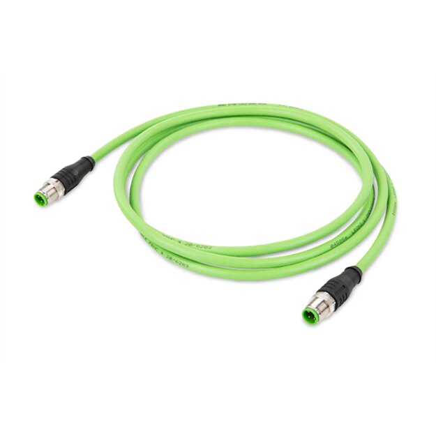 Wago 756-1203/060-100 ETHERNET-Leitung M12D-Stecker Grün