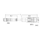 Wago 756-5507/040-020 Sensor-/Aktorleitung M8 Buchse