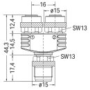 Wago 756-9301/050-000 M12/M12-Zweifachverteiler
