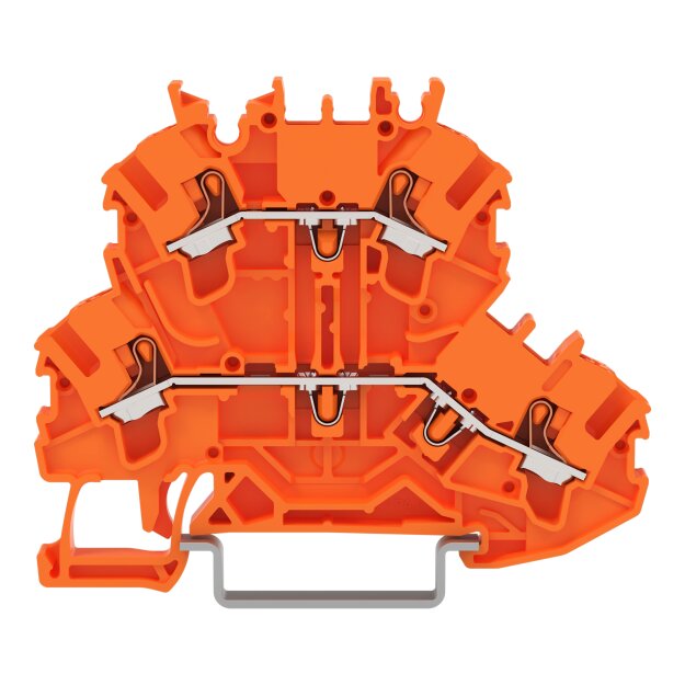 Wago 2002-2206 Doppelstockklemme Orange