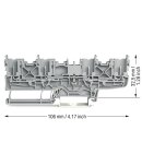 Wago 2022-1801/999-953 4-Pin-Basisklemme Grau