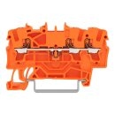 Wago 2202-1302 3-Leiter-Durchgangsklemme Orange