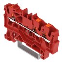 Wago 2202-1303 3-Leiter-Durchgangsklemme Rot