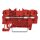 Wago 2202-1303 3-Leiter-Durchgangsklemme Rot