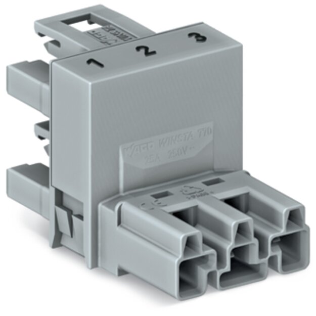 Wago 770-1661 h-Verteiler 3-polig Grau