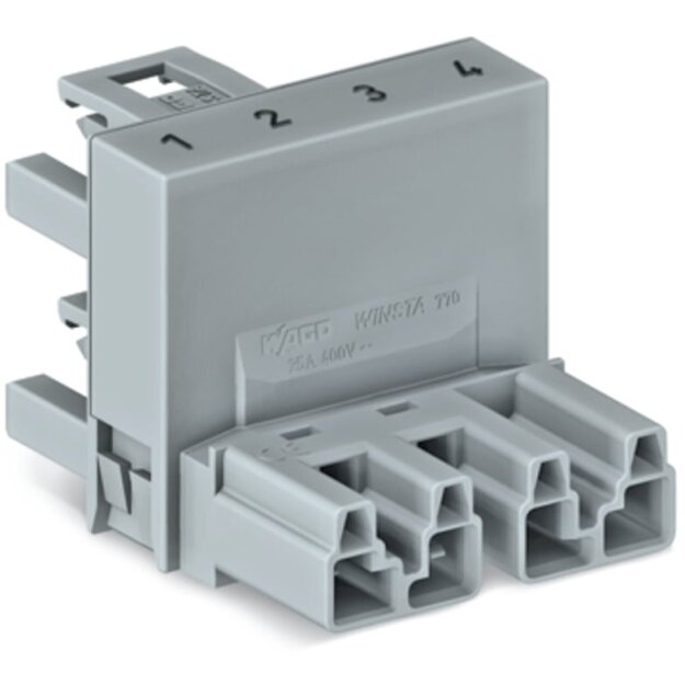 Wago 770-1681 h-Verteiler 4-polig Grau